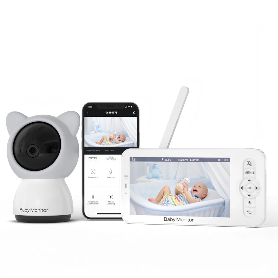 5 Inch WIFI Baby Monitor with 720P LCD Display Screen