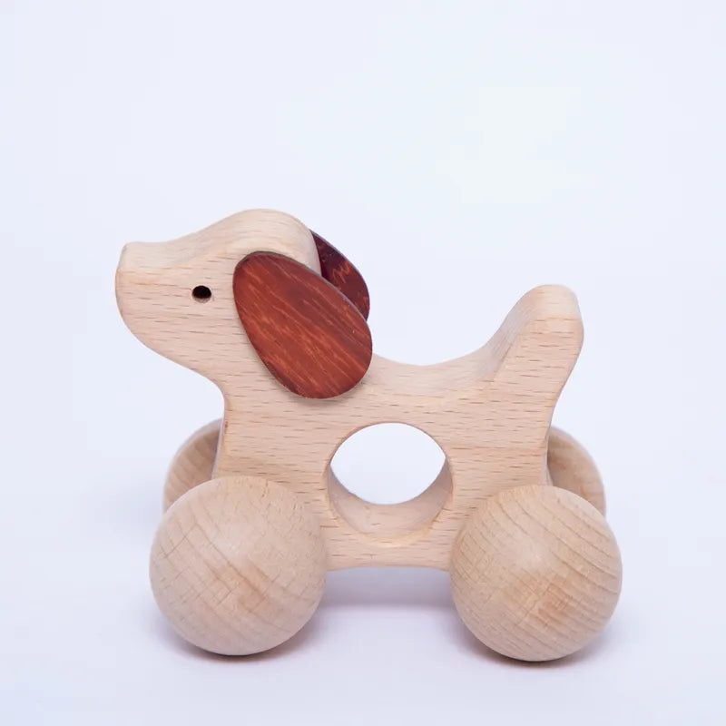 BPA-Free Rosewood Critter Cart Toy